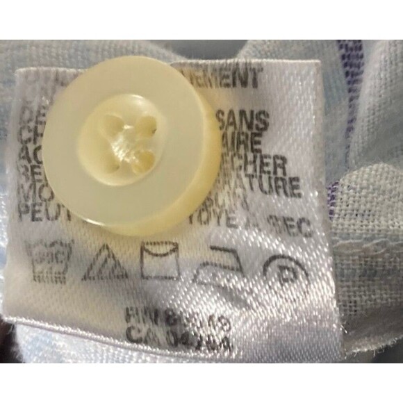 Tommy Bahama Shirt Men's Size XXL Blue Plaid 100% Linen Short Sleeve Button Up - Picture 5 of 5